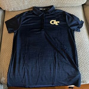 Men’s Adidas Georgia Tech Game Mode Polo - Navy & Gold - Size Large